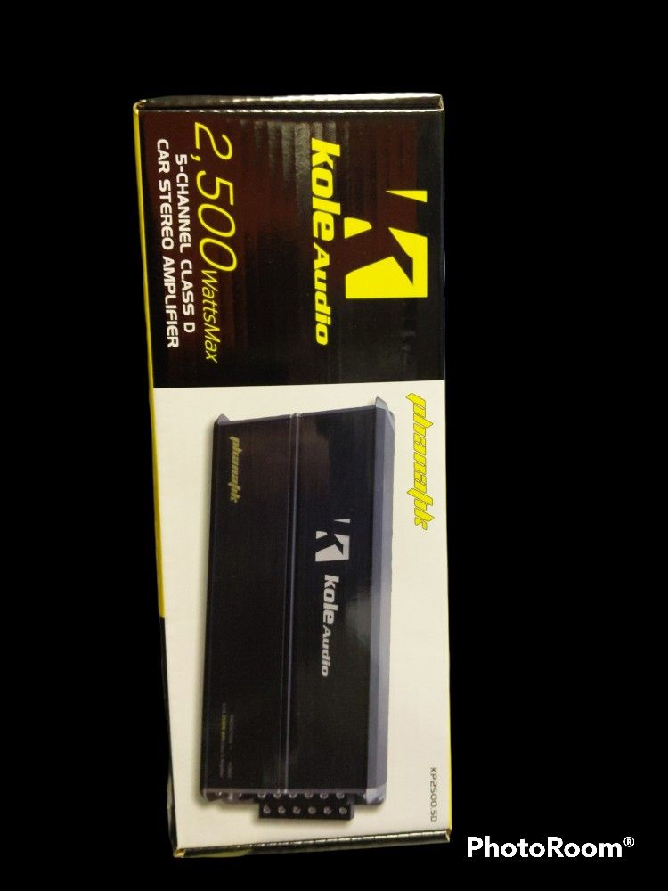 KOLE AUDIO Mini 5-Channel Class D Car Stereo Amplifier