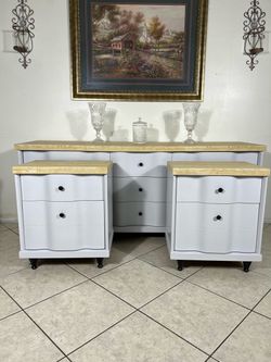 Refinished 3Piece Bassett Dresser Set