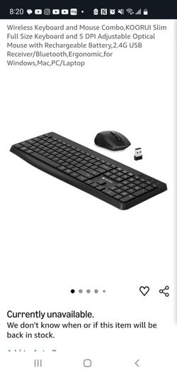 Keyboard koorui and mouse