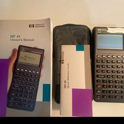 Hewlett packard 48S graphing calculator and manual