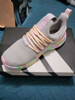 Youth athletic shoes. Adidas 4 1/2 multi color