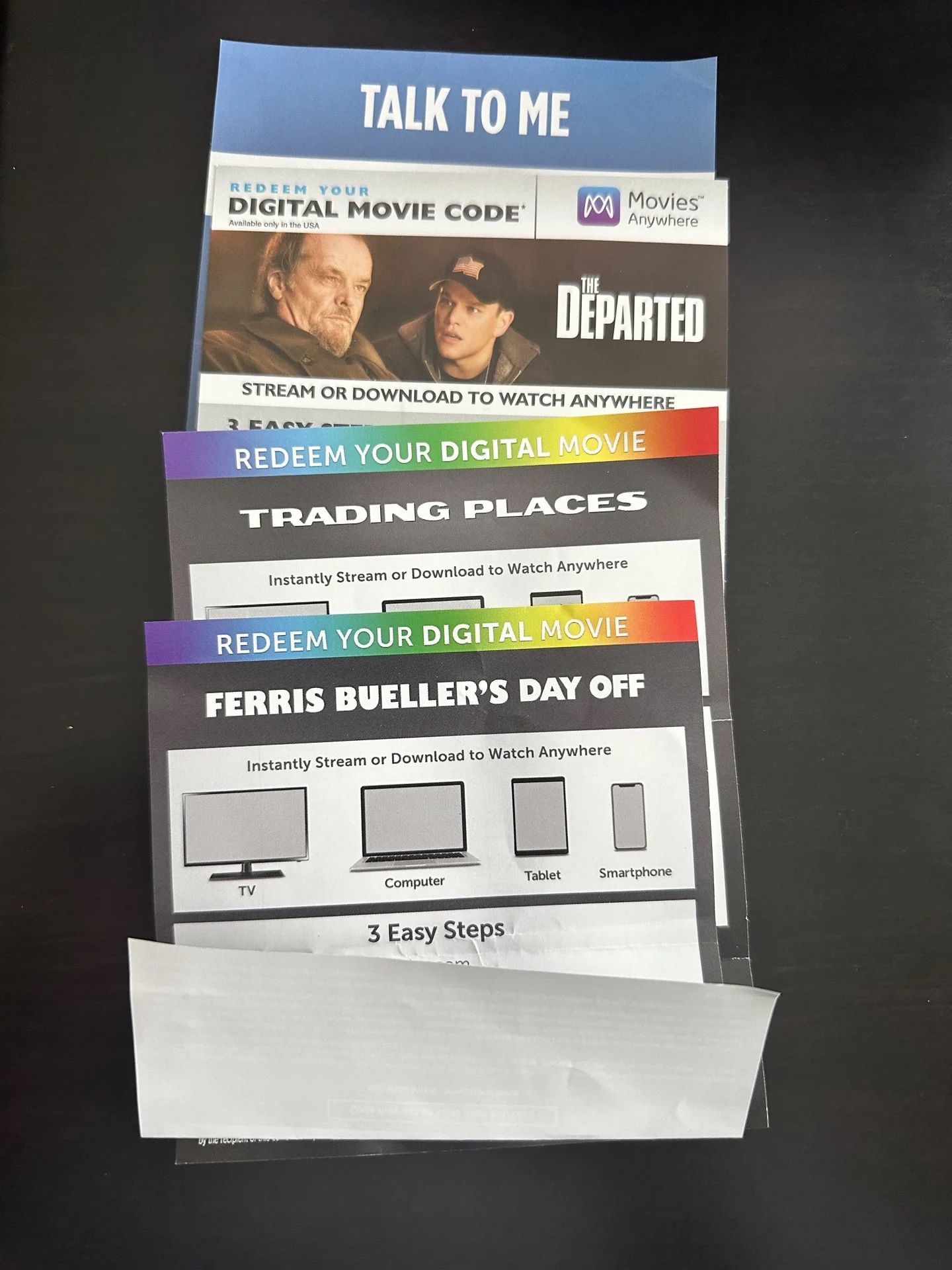 4K UHD and HD Digital movie codes