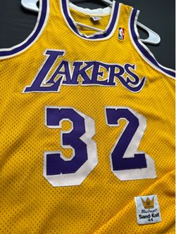Magic Johnson Authentic Los Angeles Lakers Sand-Knit jersey size 44 Large