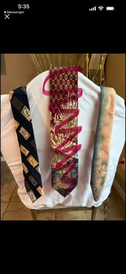 Vintage 100% Silk Necktie Collection - Rare Stamp & Fish Designs