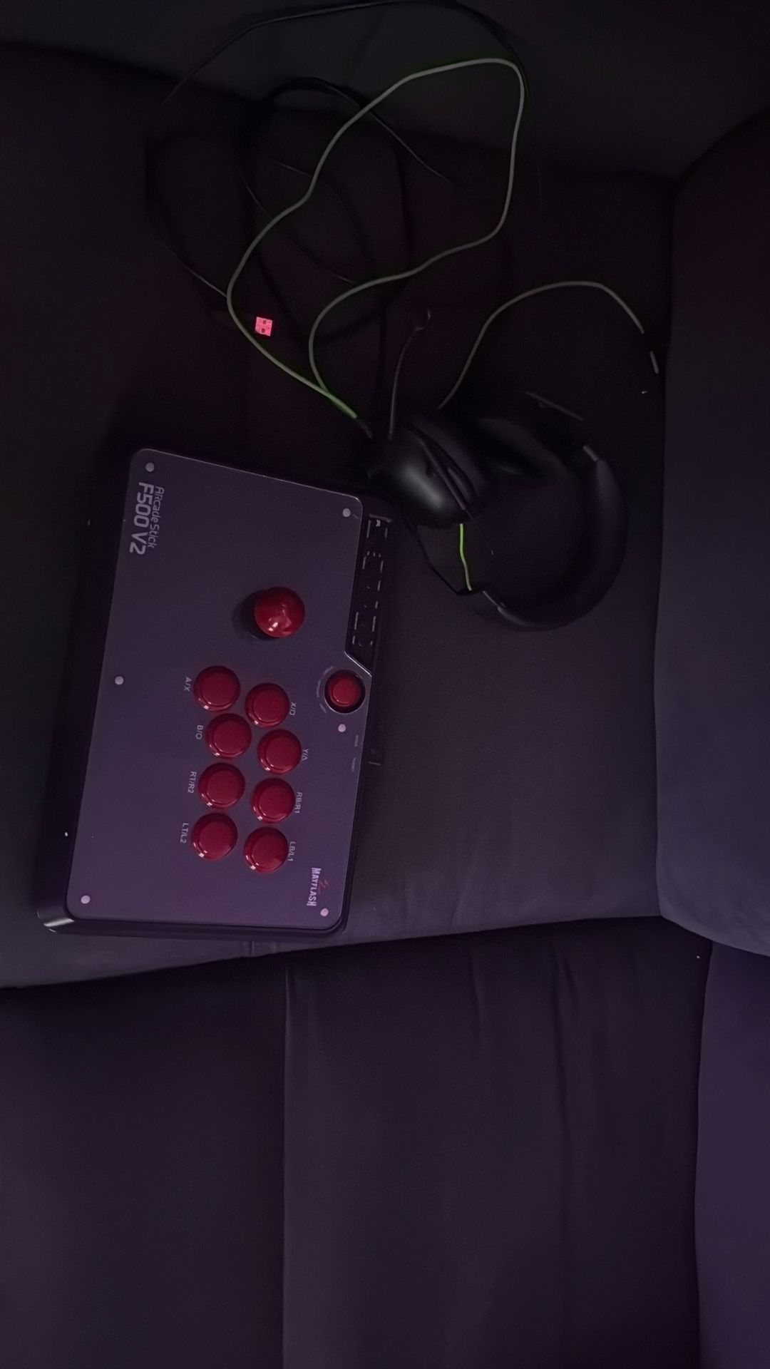 Fight Stick And Gaming Headphones