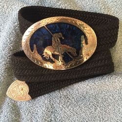 Inlay Western Belt Buckle, Belt & Tip