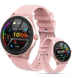 Brand New Pink Smart Watch – Bluetooth Calling – 120 Sports Modes