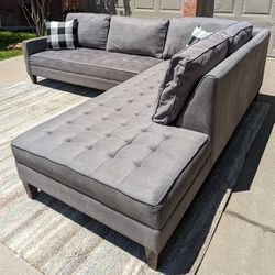 Grey L-Shaped Sectional Couch, DELIVERY AVAILABLE!!