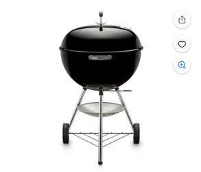 Weber Original Charcoal Grill, 22 Inch Kettle, Black