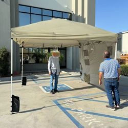 New In Box 10x10 Feet EZ Pop up Portable Canopy Gazebo Waterproof Beach Tent Sun Shade  With Wall Sandbags 