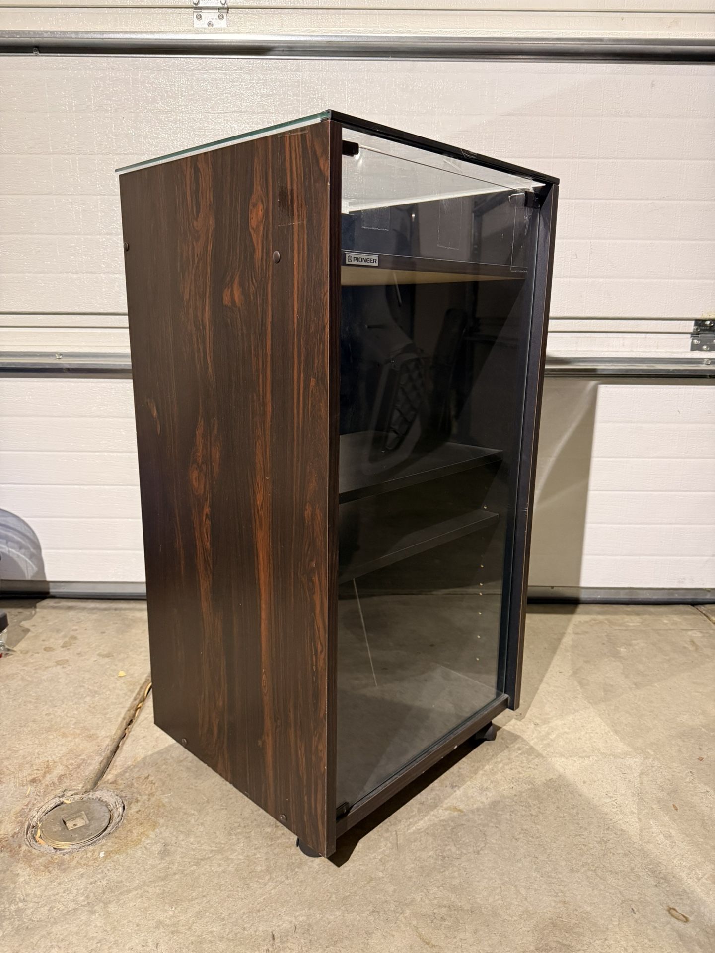 Vintage Pioneer Audio Cabinet – Glass Door – Perfect for Bar, Vinyl, or Media Setup