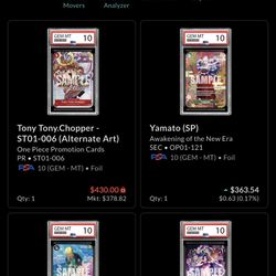 One Piece Psa 10 Collection