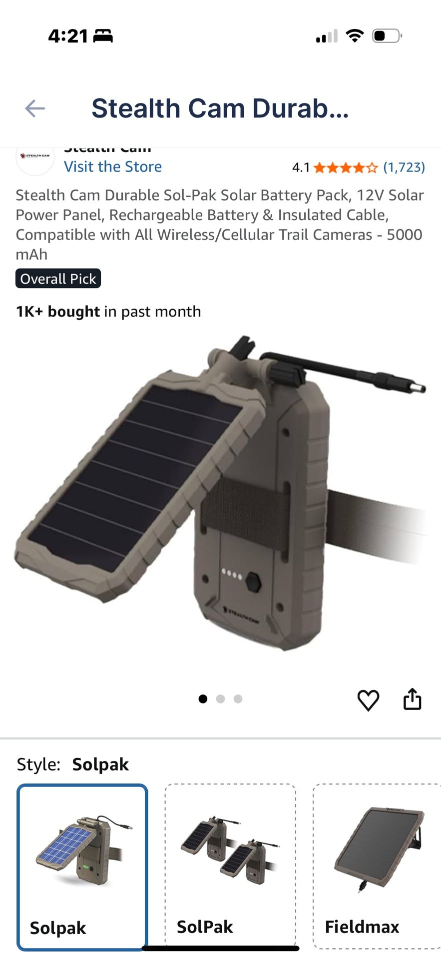 Stealth Trail Cam And Solar Charger 