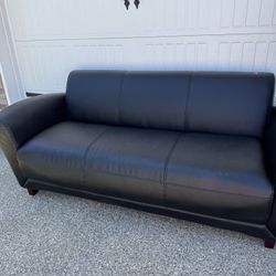 Faux Leather Sofa