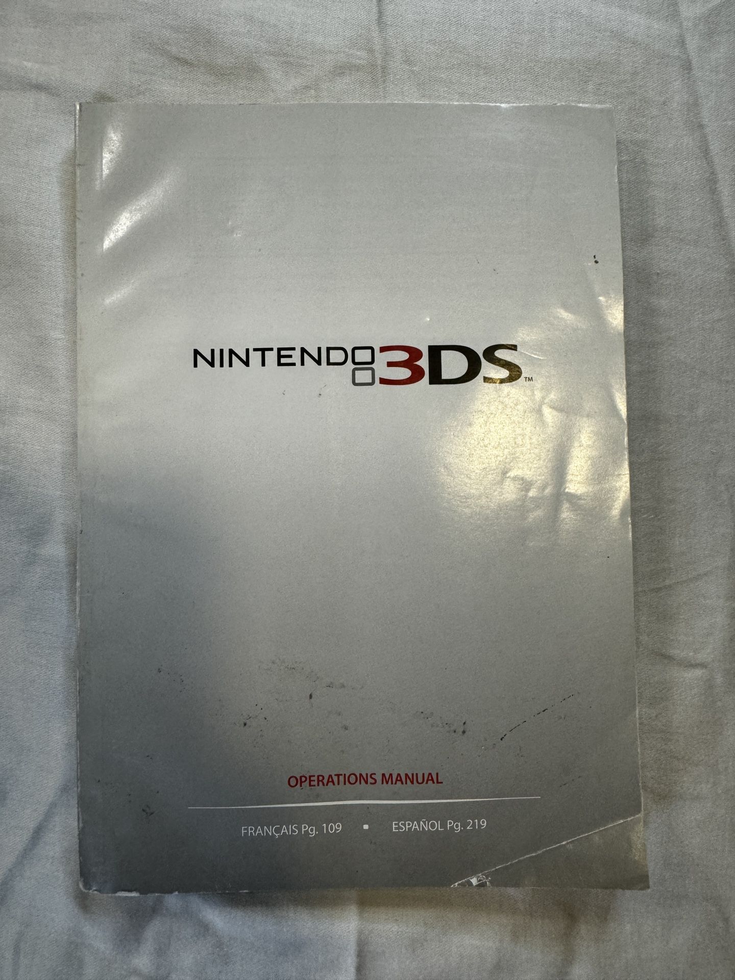Original Nintendo 3DS Operations Manual