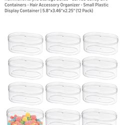 Hammont Clear Acrylic Storage Boxes 12 Pack