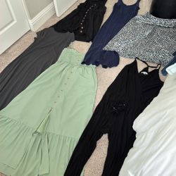 Women’s Dresses, Skirt, And Jumpsuit Bundle 