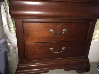Two brown night stands