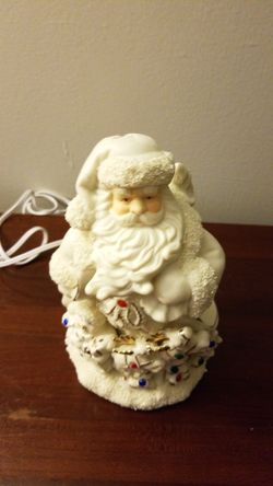 Porcelain Santa lamp