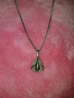 Sterling silver calla lily necklace