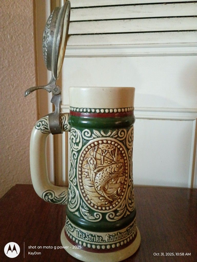 Authentic Avon Lidded Beer Stein