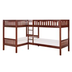 Twin Size Corner Bunk Bed