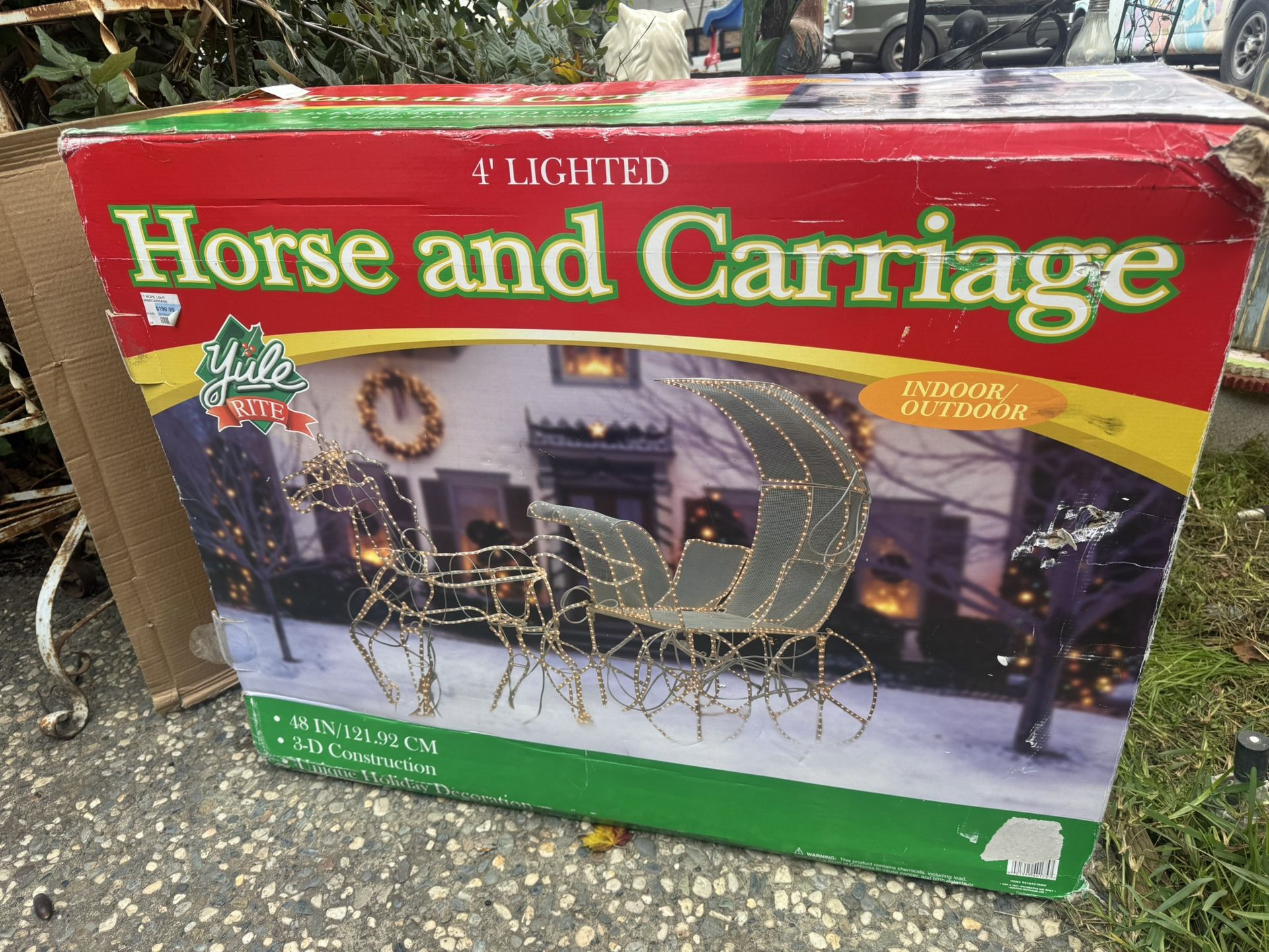 New In Box Horse And Carriage