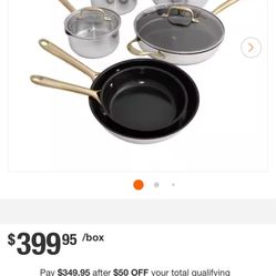 ZLINE Kitchen and Bath 10-Piece Non-Toxic Stainless Steel and Nonstick Ceramic Cookware Set