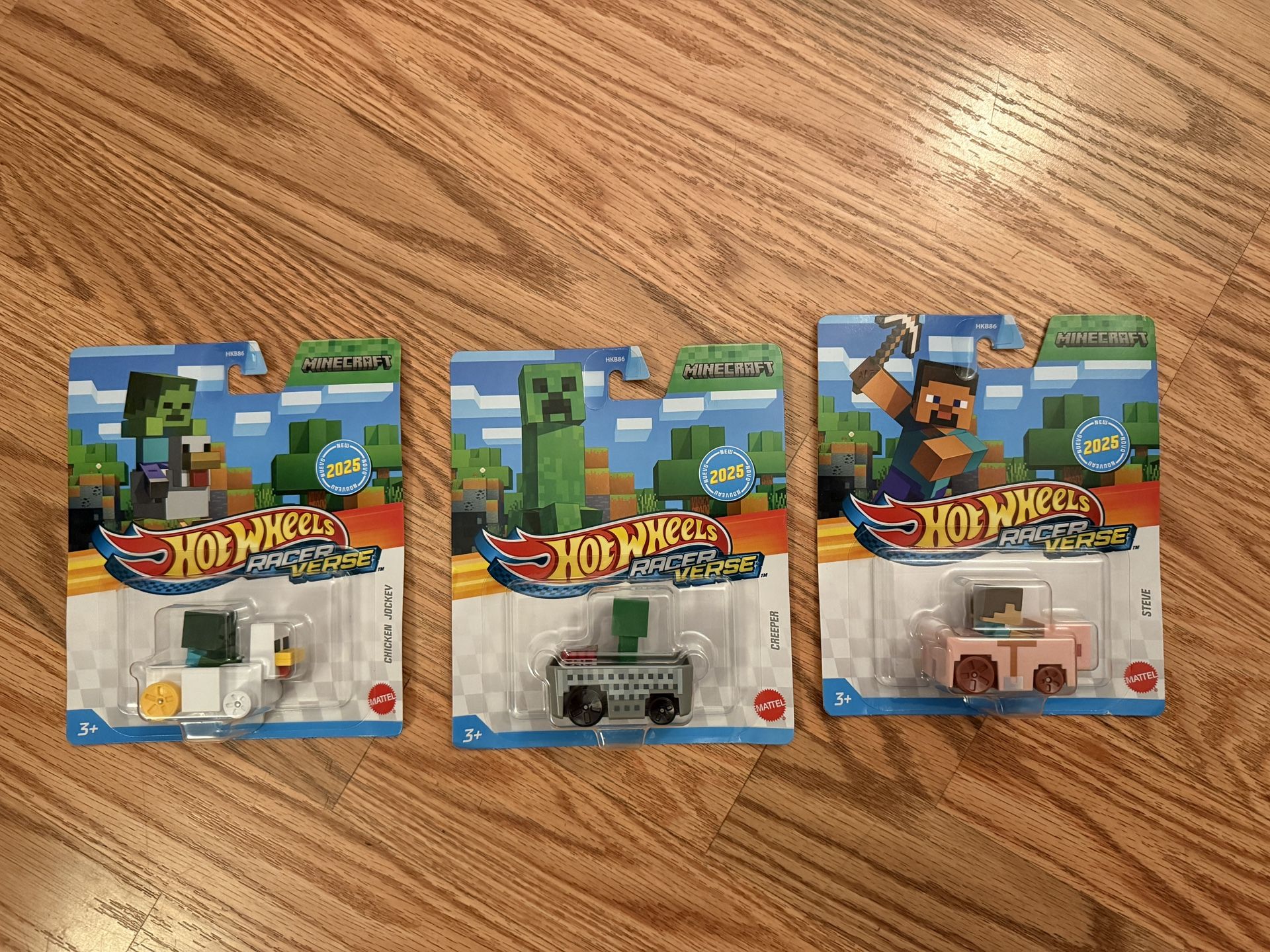 Minecraft Hot Wheels Racer Verse NEW - Steve Chicken Jockey Creeper