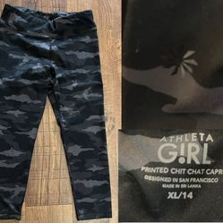 Athleta Girl Youth Cropped Leggings Sz XL