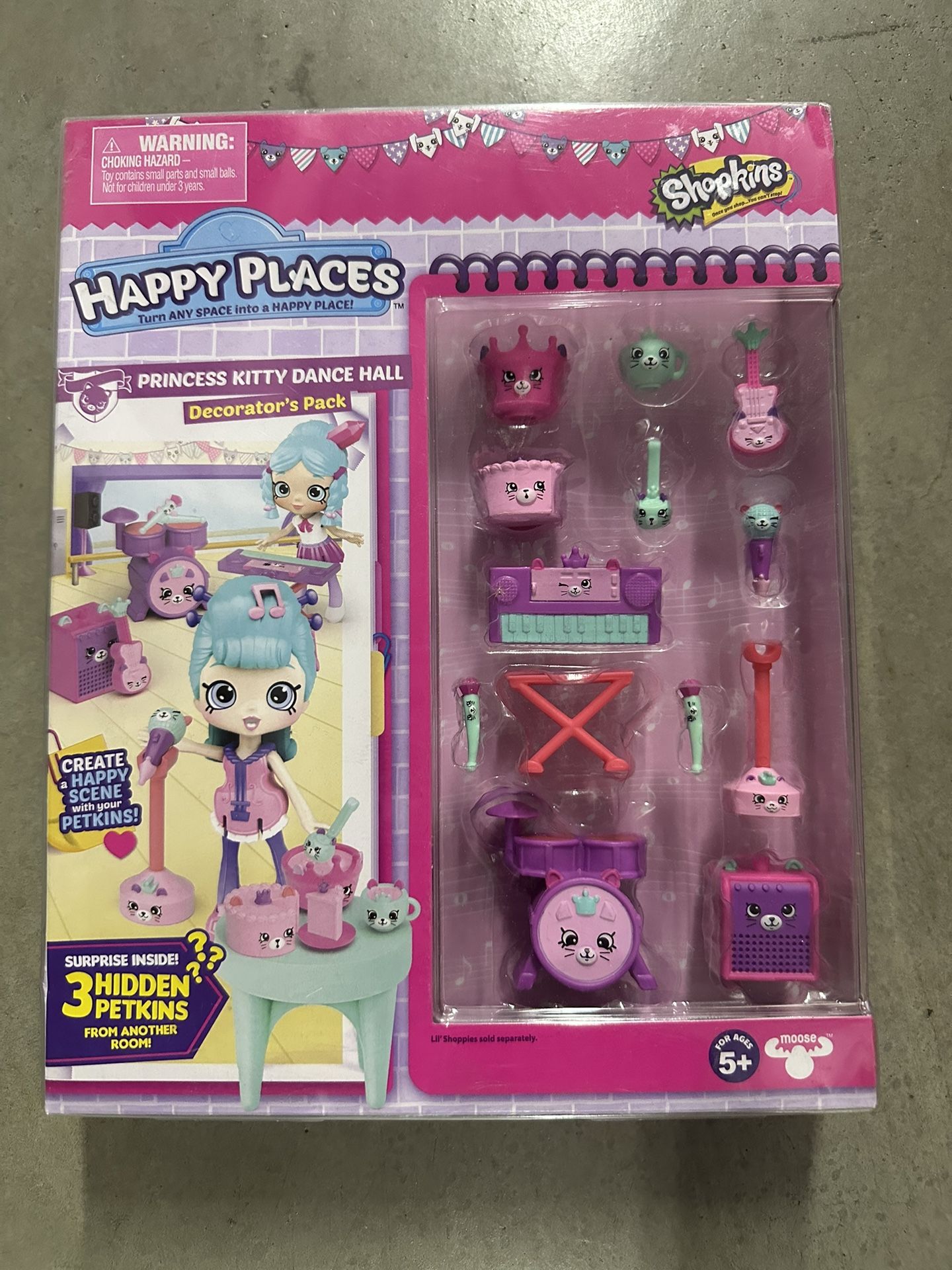 SHOPKINS HAPPY PLACES PRINCESS KITTY DANCE HALL DECORATOR’S PACK MOOSE TOYS