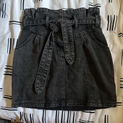 High Waisted Denim Skirt