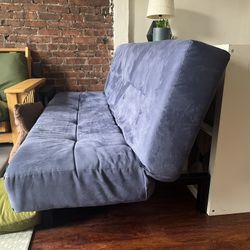 Balkarp Blue Sleeper Sofa (IKEA)