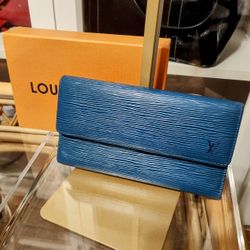 Louis Vuitton Epi Blue Long Wallet 