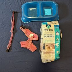 Small Dog/Puppy Accessories - Harness, Collar, Diapers