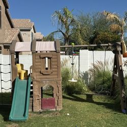Step2 Naturally Playful Adventure Lodge Swing Set and Play Center