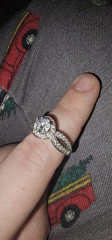 Size 7 Lab Created Diamond Engagement Ring
