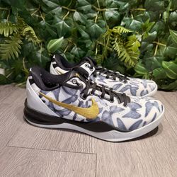 Nike Kobe 8 Protro mambacita size 8.5 White Metallic Gold Black  FV6325 100 PE