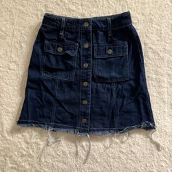 Hidden Jeans Brand Blue Denim Skirt w/ Front Buttons Closure SMALL -Measurements and Condition are in photos  -Feel free to ask questions