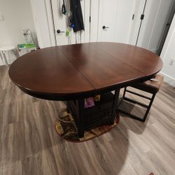 Circle Dining Table With Insert For Expanding 