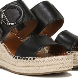 Franco Sarto Coastal Espadrille Wedge Sandal Womens size 9