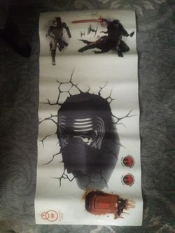 Large Lot of Star Wars Wall Clings and poster