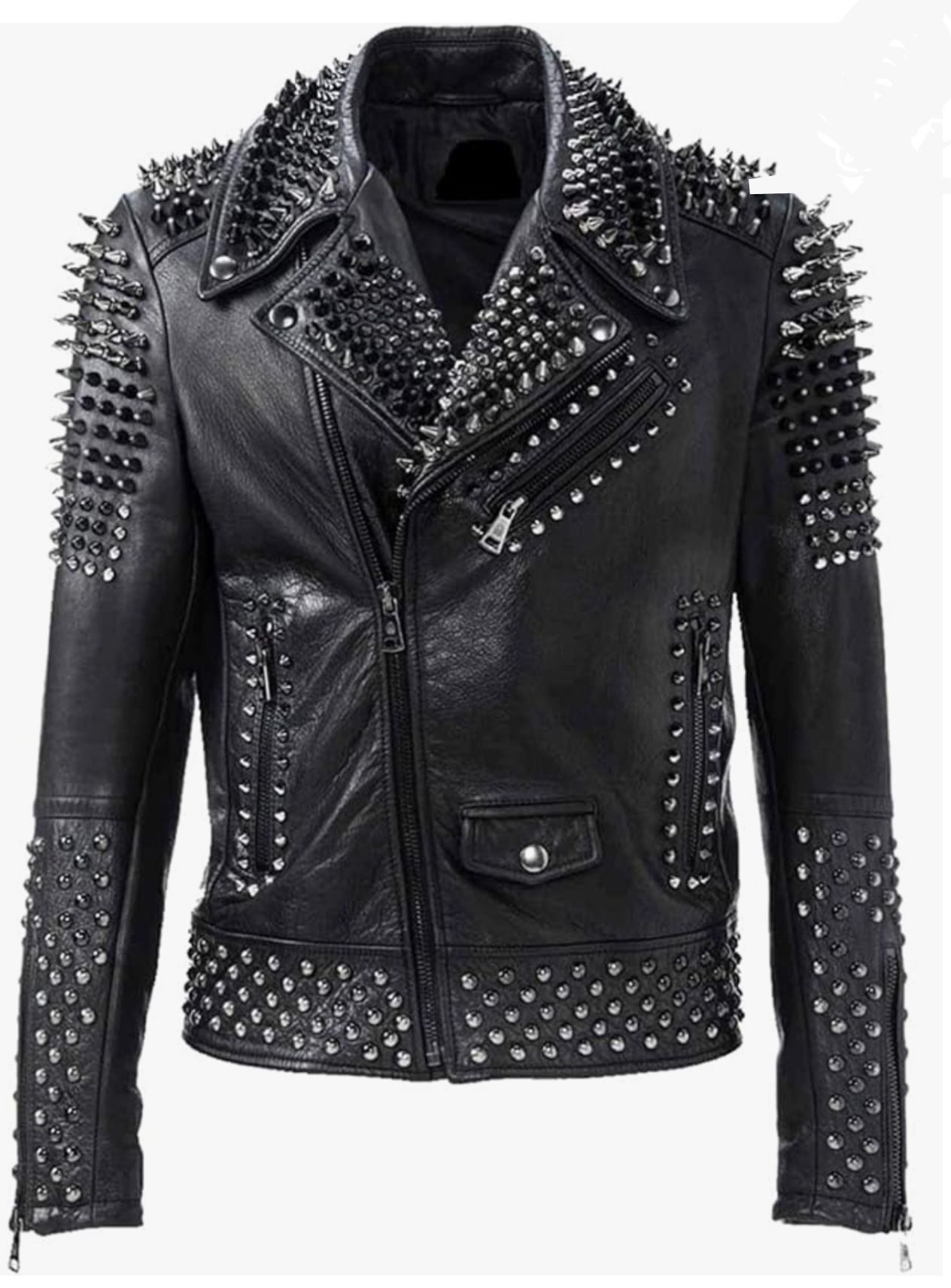 Studded Black Leather Jacket