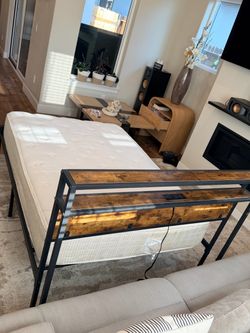Full size mattress with bed frame