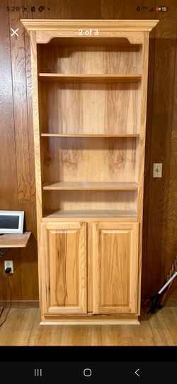 Solid wood bookcase