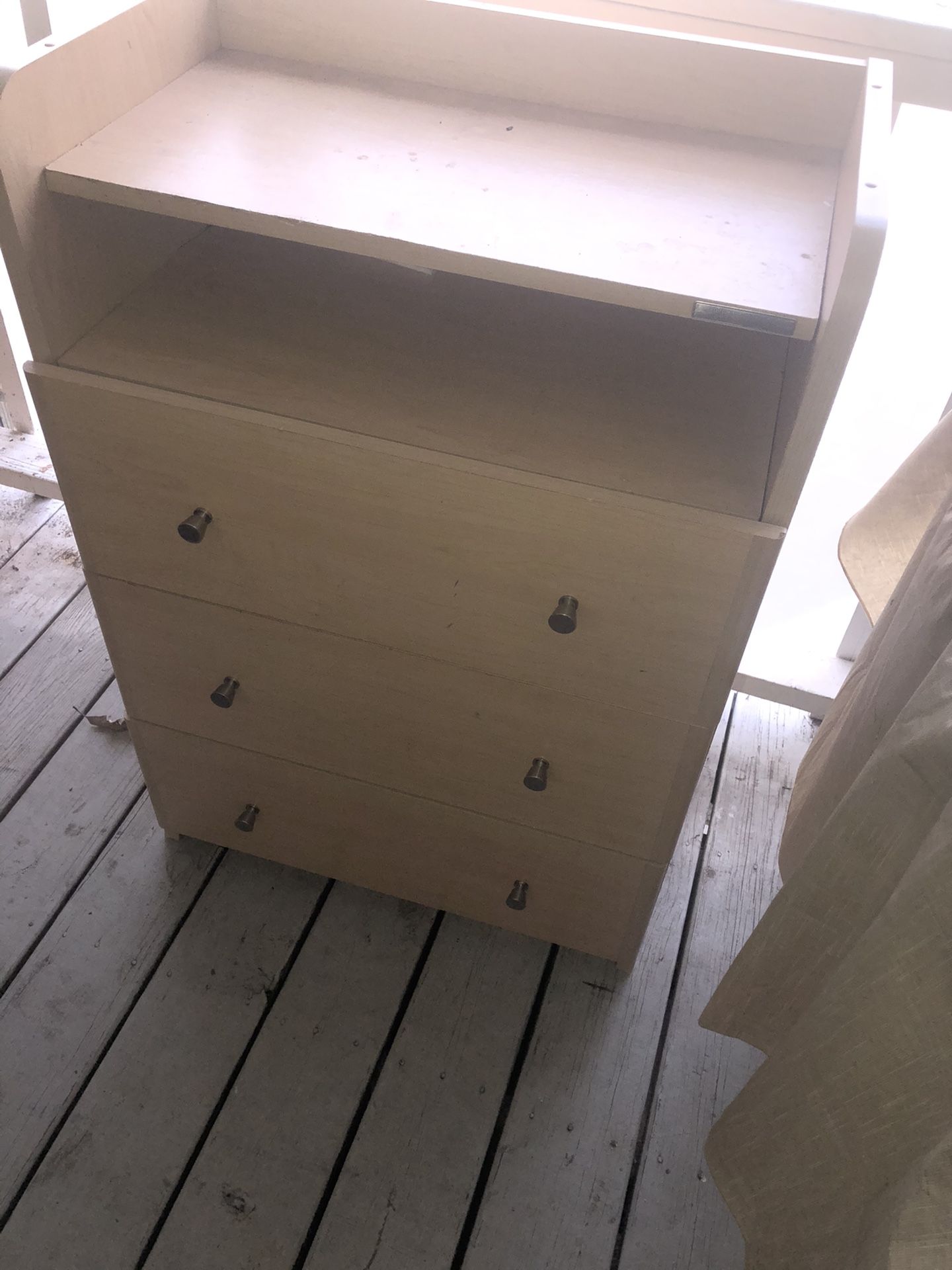 Beige wood dresser