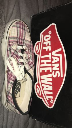 Pink & Black Plaid Vans