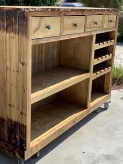Rustic bar & wine racks