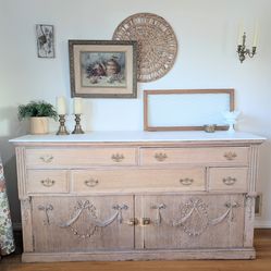 Antique French Oak Sideboard, Buffet Cabinet
