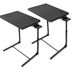 TV/dinner/laptopTray Table w/Cup Holder-set of two-new!